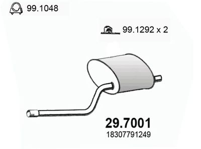 Tłumik końcowy ASSO 29.7001