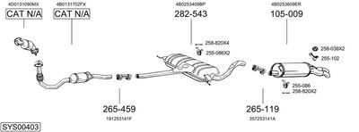 SISTEM DE ESAPAMENT BOSAL SYS00403