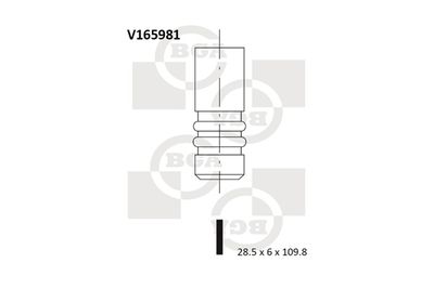 Выпускной клапан BGA V165981 для CHRYSLER STRATUS