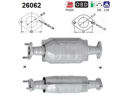 Катализатор AS 26062 для MITSUBISHI OUTLANDER