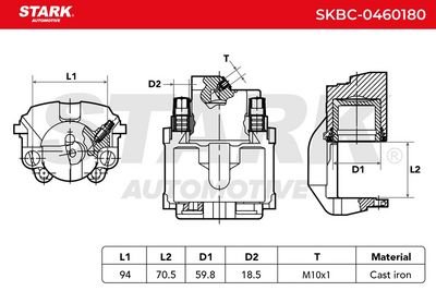 спирачен апарат STARK SKBC-0460180