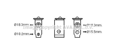 AVA-QUALITY-COOLING TO1671 Розширювальний клапан кондиціонера для LEXUS (Лексус)