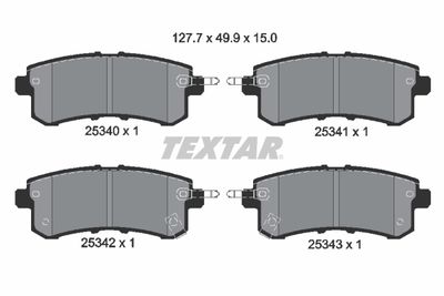 Комплект тормозных колодок, дисковый тормоз TEXTAR 2534001 для INFINITI QX80