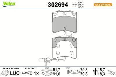SET PLACUTE FRANA FRANA DISC VALEO 302694