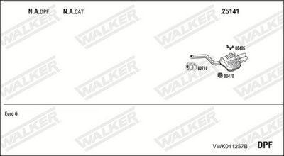 Изпускателна система WALKER VWK011257B