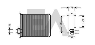 Теплообменник, отопление салона EACLIMA 45C78008 для VOLVO S70
