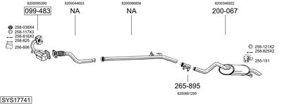 Układ wydechowy BOSAL SYS17741