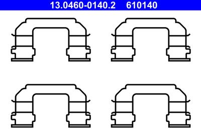 Комплектующие, колодки дискового тормоза ATE 13.0460-0140.2 для DAEWOO NUBIRA