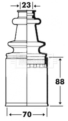 Bellow, drive shaft Borg & Beck BCB2913