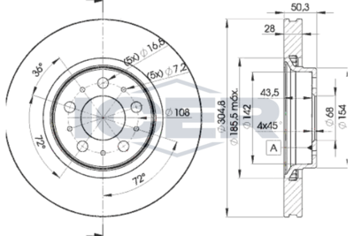 спирачен диск ICER 78BD4045-2
