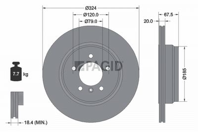 спирачен диск PAGID 54231NC