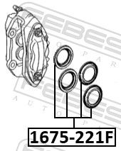 Repair Kit, brake caliper 1675-221F