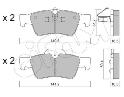 Bremsbelagsatz, Scheibenbremse
