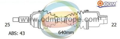 Приводной вал Multiparts 18-302421 для SUZUKI SWIFT