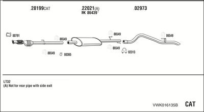 SISTEM DE ESAPAMENT WALKER VWK016135B