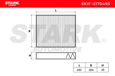 Филтър купе (поленов филтър) STARK SKIF-0170493