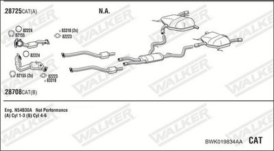 Изпускателна система WALKER BWK019834AA