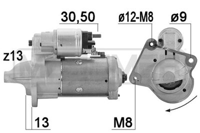 Стартер WILMINK GROUP WG2151002 для FORD B-MAX