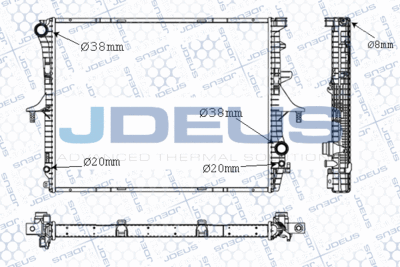 Радиатор, охлаждение двигателя JDEUS 030M29 для VW TOUAREG