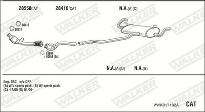 SISTEM DE ESAPAMENT WALKER VWK017182A