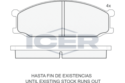 140331 ICER Комплект тормозных колодок, дисковый тормоз