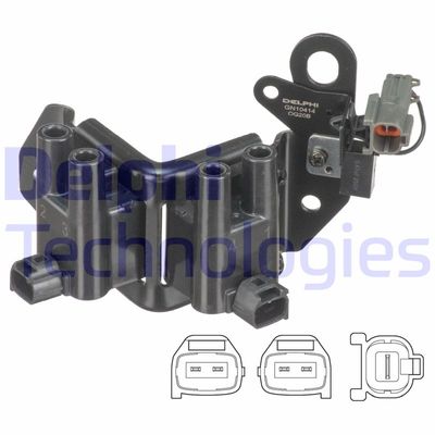 Катушка зажигания DELPHI GN10414-12B1 для HYUNDAI MATRIX