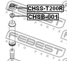 CHSS-T200R FEBEST Опора стойки амортизатора FEBEST 