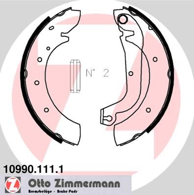 ZIMMERMANN Bremsbackensatz (10990.111.1)
