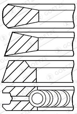 Komplet klipnih prstenova GOETZE ENGINE 08-178400-10