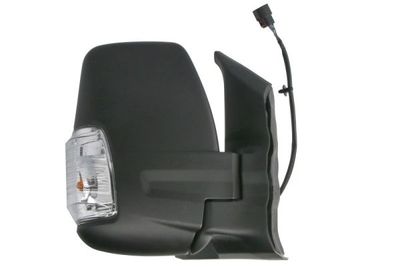 Zijspiegel Rechts (elektrisch, in reliëf, met verwarming, kort, elektrisch opklapbaar, met indicator, w16w gloeilamp) past: FORD TRANSIT VI V363 FL 09.18-