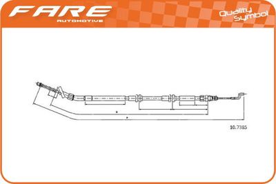 Тросик, cтояночный тормоз FARE SA 19294 для VW AMAROK