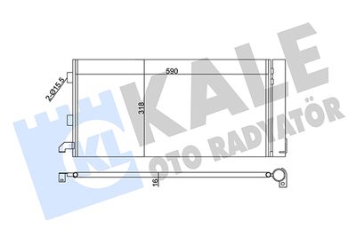 Конденсатор, кондиционер KALE OTO RADYATÖR 350570 для FIAT PANDA