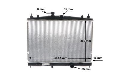 Radiator, engine cooling CR 856 000S