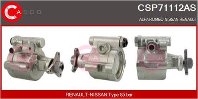Гидравлический насос, рулевое управление CASCO CSP71112AS для ALFA ROMEO AR