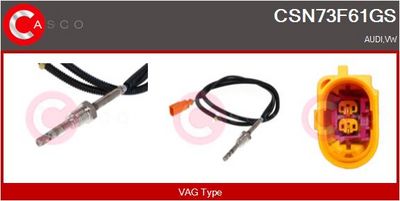 Čidlo, teplota výfukových plynů CASCO CSN73F61GS