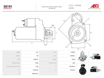 Štartér AS-PL S0191