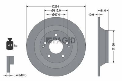 спирачен диск PAGID 56573NC