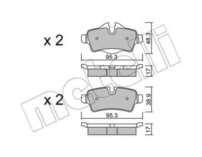Brake Pad Set, disc brake 22-0769-0