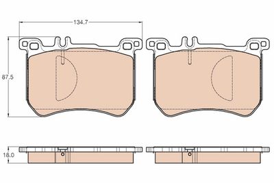 Brake Pad Set, disc brake GDB2013