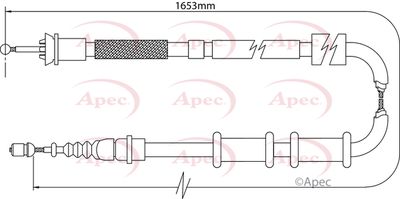 Cable Pull, parking brake APEC CAB1111