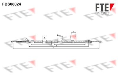 Тросик, cтояночный тормоз FTE 9250230 для NISSAN QASHQAI