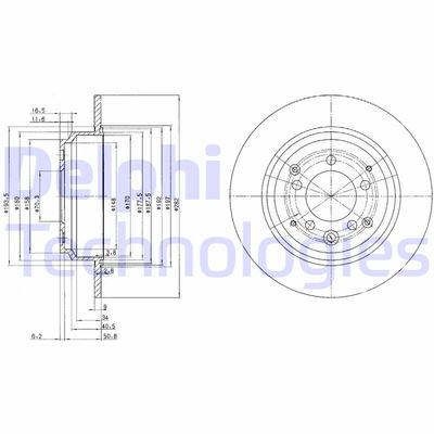 DELPHI BG3060 Тормозные диски для ACURA LEGEND