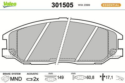BREMSBELAGSATZ SCHEIBENBREMSE