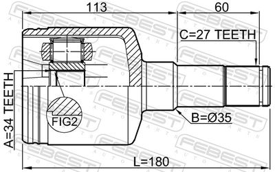 Joint Kit, drive shaft 1011-CAPTLH