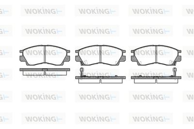 Комплект тормозных колодок, дисковый тормоз WOKING P3903.02 для MITSUBISHI SAPPORO