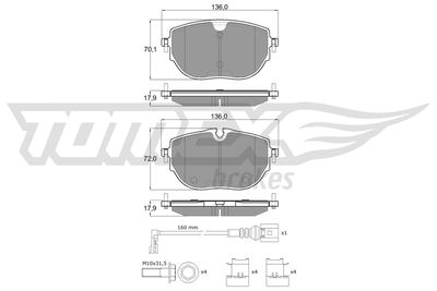 Bremsbelagsatz, Scheibenbremse