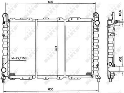 Radiator, engine cooling 58996