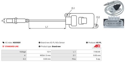 SENZOR NOX INJECTIE ADITIV AS-PL NOX9581 2