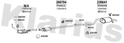 Układ wydechowy KLARIUS 720710E