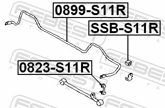 Link/Coupling Rod, stabiliser bar 0823-S11R